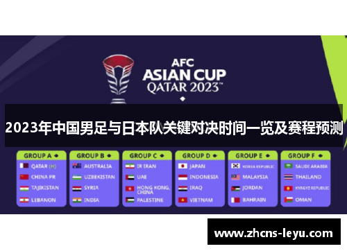 2023年中国男足与日本队关键对决时间一览及赛程预测