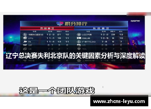 辽宁总决赛失利北京队的关键因素分析与深度解读